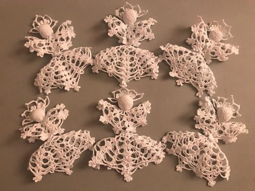 Brenda.  Crocheted angels.